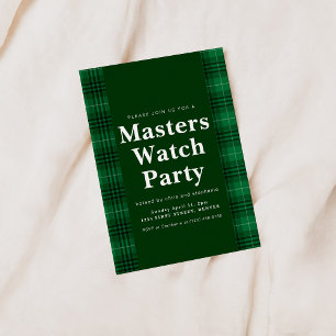 Masters Tournoi Golf Watch Party Invitation