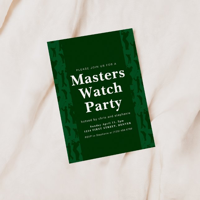 Masters Tournoi Golf Watch Party Invitation (Créateur téléchargé)