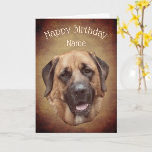 Mastiff Chien Carte d'anniversaire personnalisée