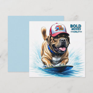 Mastiff Dogue anglais planche de surf vacances