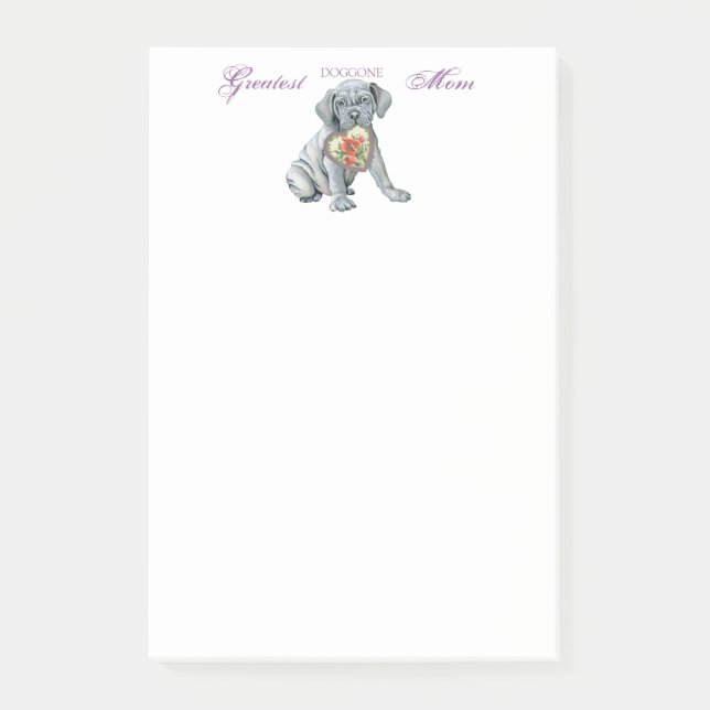Mastino Heart Mom Post-it Notes (Devant)