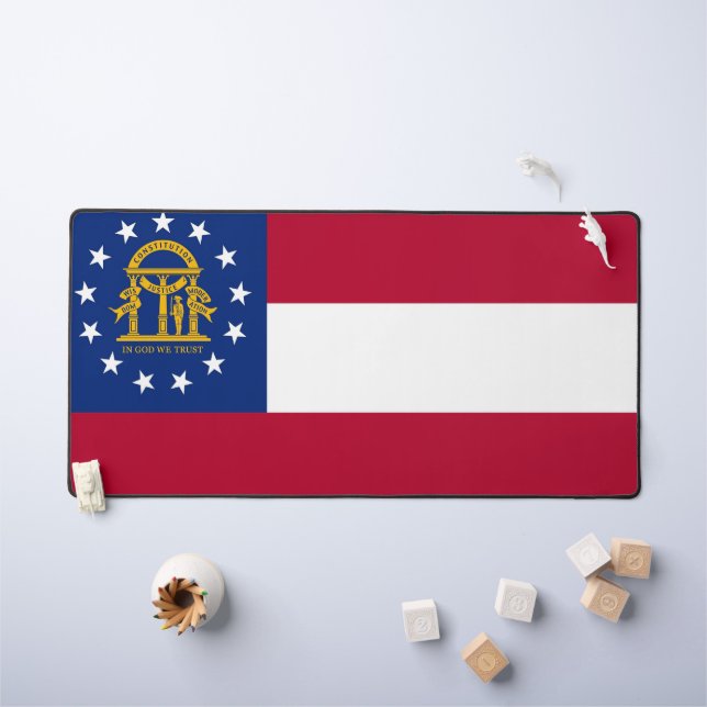 Mat de bureau avec drapeau de Géorgie, USA (Tableau pour enfants)