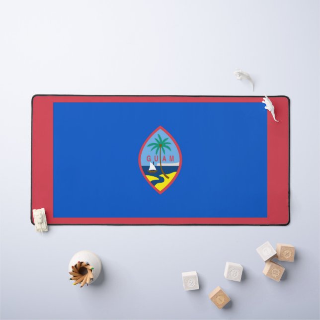 Mat de bureau avec drapeau de Guam, USA (Tableau pour enfants)