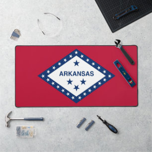 Mat de bureau avec drapeau de l'Arkansas, États-Un