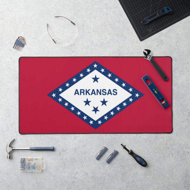 Mat de bureau avec drapeau de l'Arkansas, États-Un (Poste de travail)