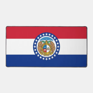 Mat de bureau avec drapeau de Missouri, États-Unis