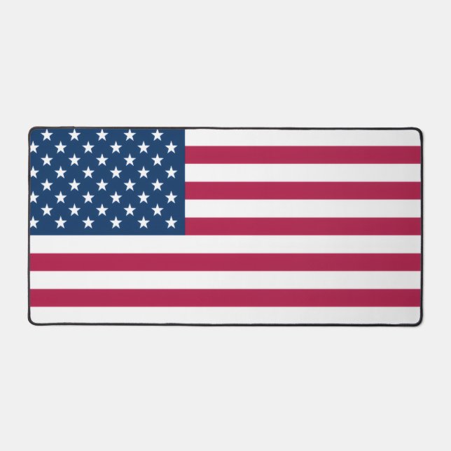 Mat de bureau avec drapeau des États-Unis (Recto)