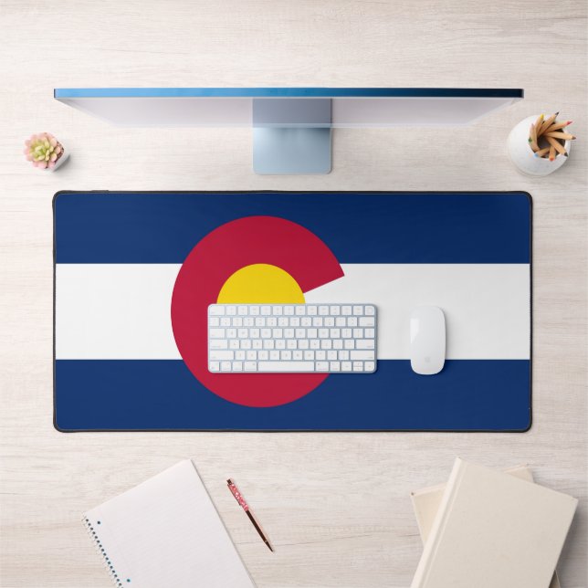 Mat de bureau avec drapeau du Colorado, États-Unis (Bureau 1)