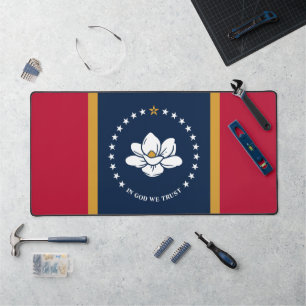 Mat de bureau avec drapeau du Mississippi, États-U