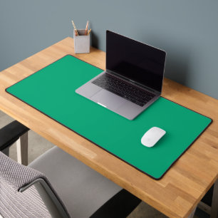 Mat de bureau bleu vert en couleur solide