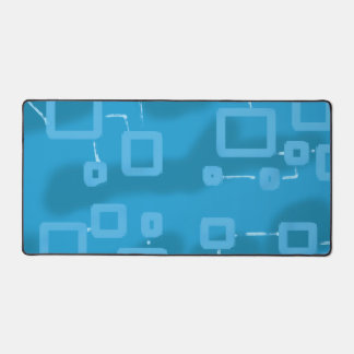 Mat de bureau Carré géométrique bleu clair
