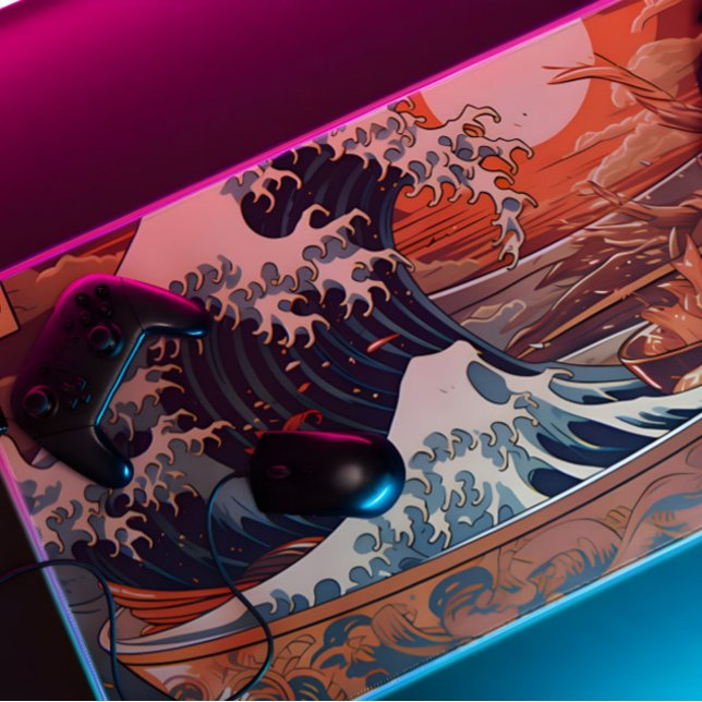 Mat de bureau d'art rétro japonais - Le Grand Rame (Créateur téléchargé)