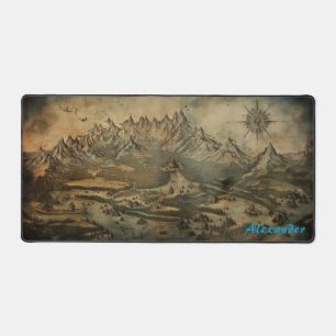 Mat de bureau de carte d'Imaginaire personnalisé