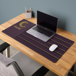 Mat de bureau de conception lapin de lune violet