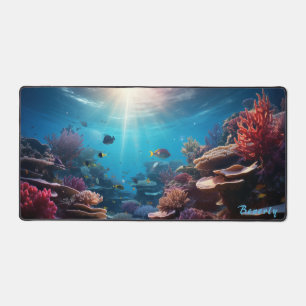 Mat de bureau de corail sous-marin personnalisé