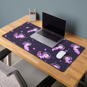 Mat de bureau de l'axe de l'espace fraise