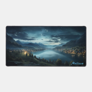 Mat de bureau de nuit à lumière de lune personnali