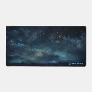 Mat de bureau de nuit étoilé personnalisé
