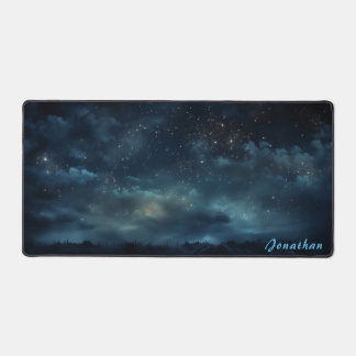 Mat de bureau de nuit étoilé personnalisé