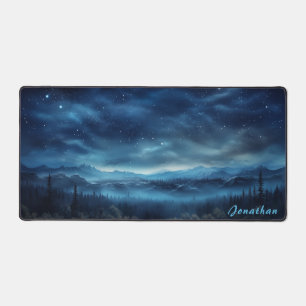 Mat de bureau de nuit étoilé personnalisé