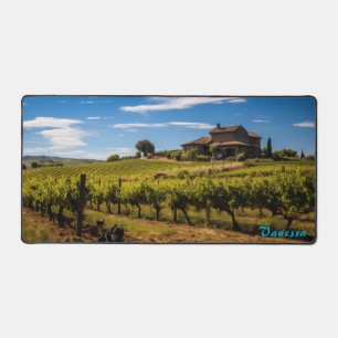 Mat de bureau de vignoble personnalisé