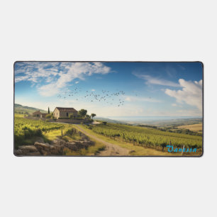 Mat de bureau de vignoble personnalisé