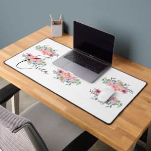 Mat de bureau Floral Pink Pastel