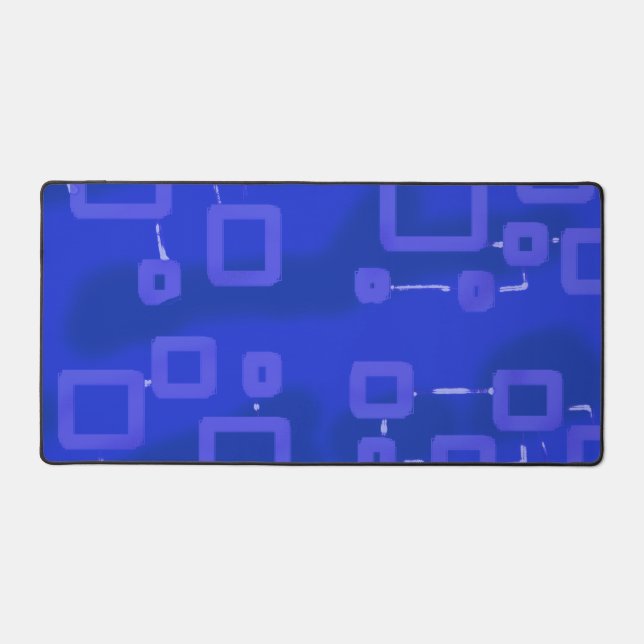 Mat de bureau géométrique bleu (Recto)