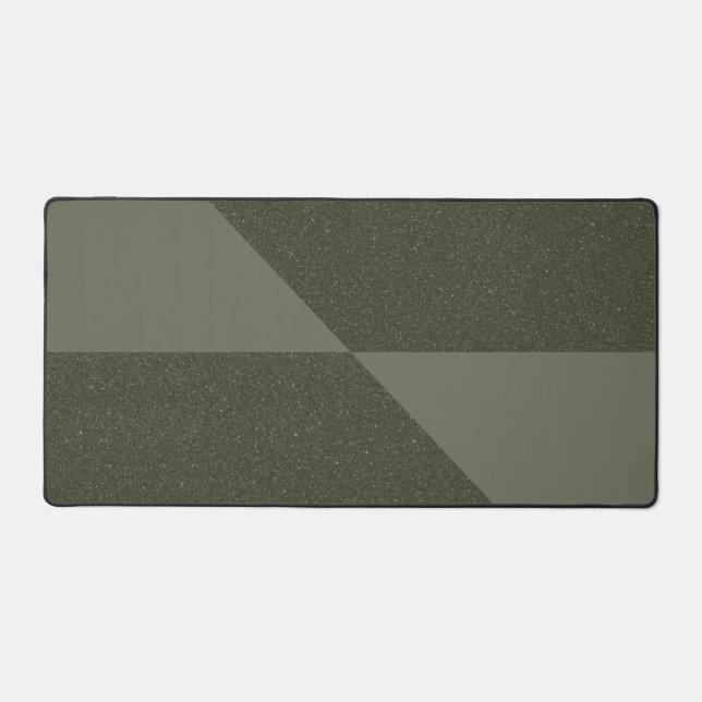 Mat de bureau moderne Moss vert avec torsion géomé (Recto)