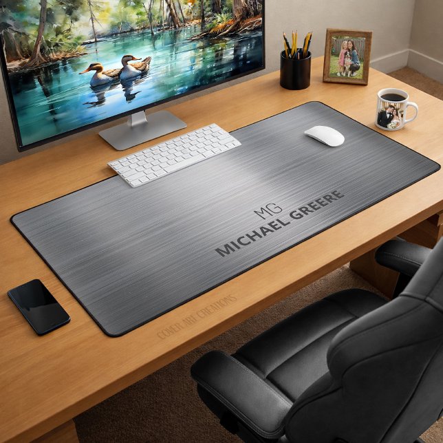 Mat de bureau monographique gris professionnel (Créateur téléchargé)