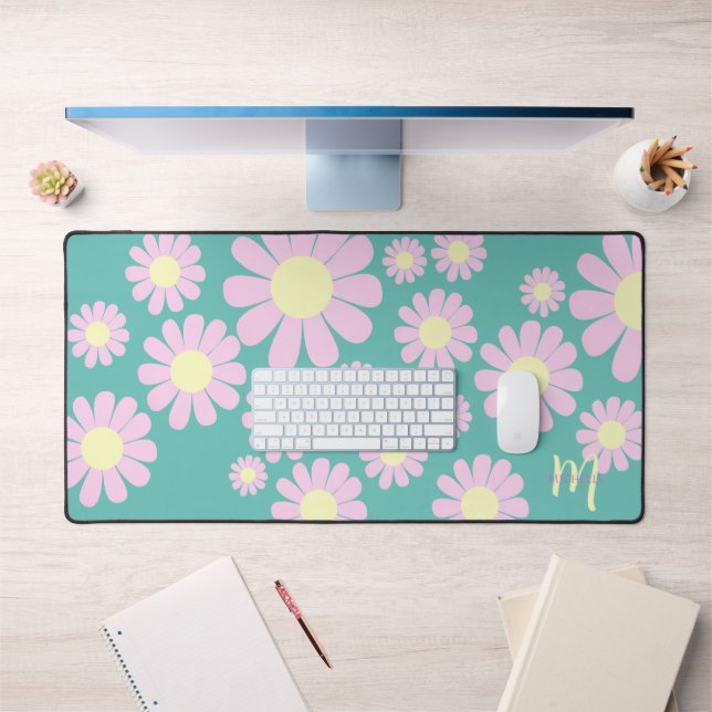 Mat de bureau Turquoise rose pâle (Bureau 1)