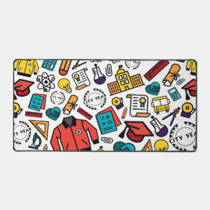 Mat du bureau d'icônes couleur pleine année