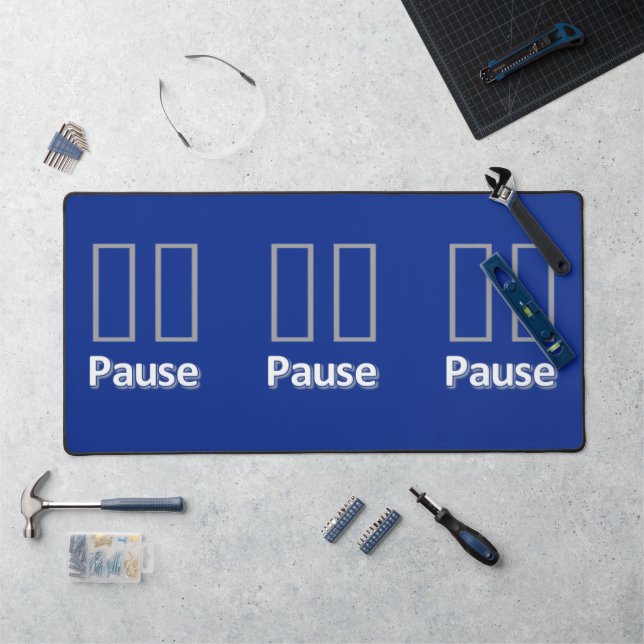 Mat du bureau Suspendre bleu (Poste de travail)