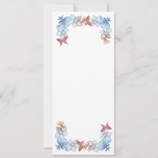 Mat orchidée papillon rouge 4 po x 9,25 po (Devant)