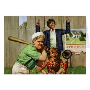 Match de baseball vintage, enfant garçon joueur de