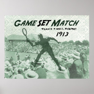 Match de jeu : poster de tennis Vintage