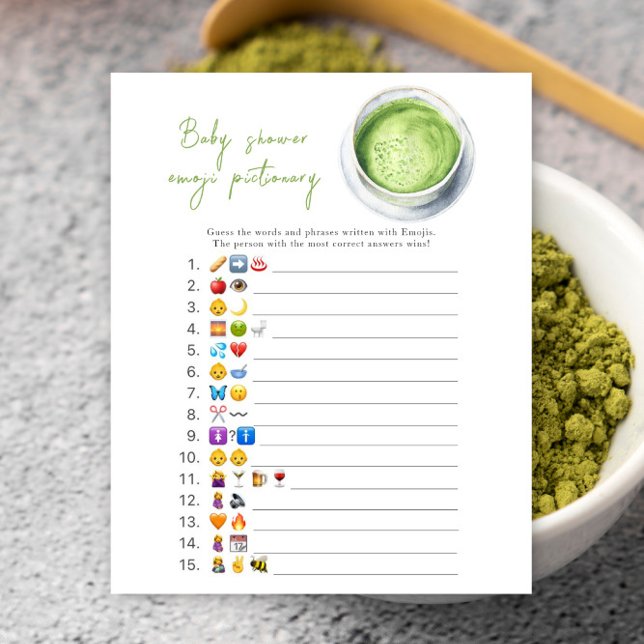 Matcha baby shower Emoji jeu d'images (Créateur téléchargé)