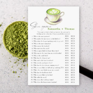 Matcha thé nuptiale douche jeu de chaussures