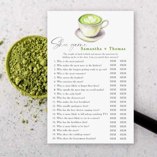 Matcha thé nuptiale douche jeu de chaussures (Créateur téléchargé)