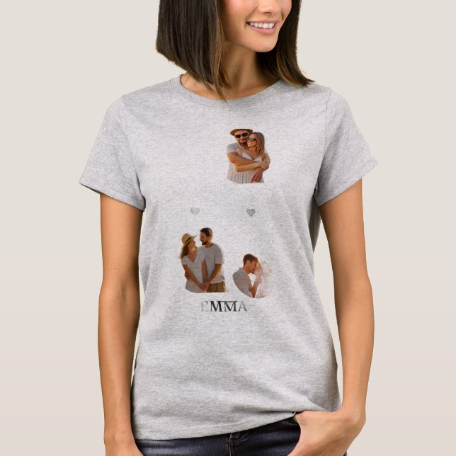 Matching Couple T-Shirts – Cute & Romantic Design (Devant)