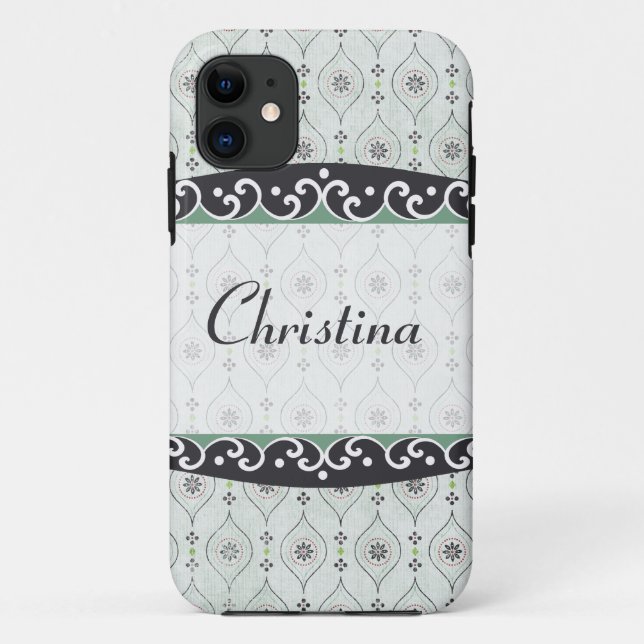Mate ID™ iPhone 5 Coque Blue Flower Motif (Dos)