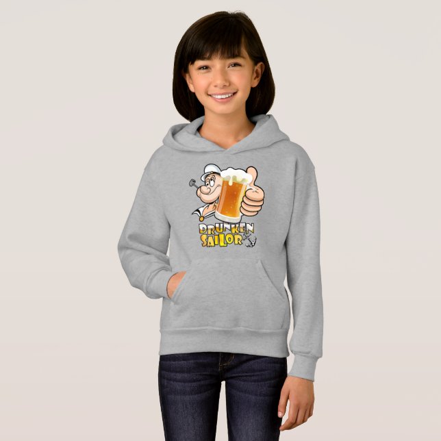 Matelot Ivre | Sweat à capuche pour enfants (Devant entier)