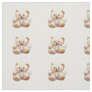 Matériel de tissu d'impression d'ours de nounours