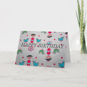 Matériel vintage BONNE carte d'anniversaire