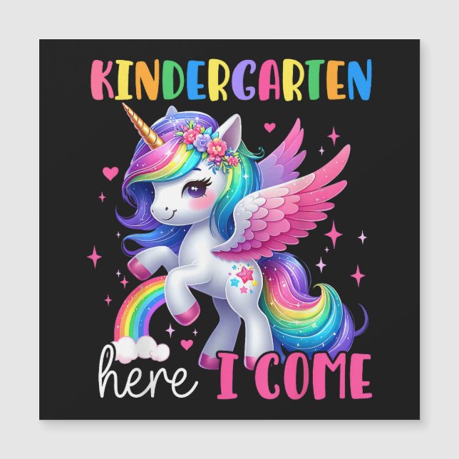 Maternelle j'arrive licorne rentrée scolaire (Devant)