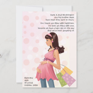 Maternité Mère Grossesse (Fille) Faire-part