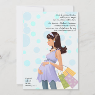 Maternité Mère Grossesse (Garçon) Faire-part