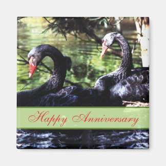 Mates pour la vie Black Swans Anniversaire Magnet