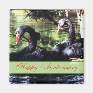 Mates pour la vie Black Swans Anniversaire Magnet