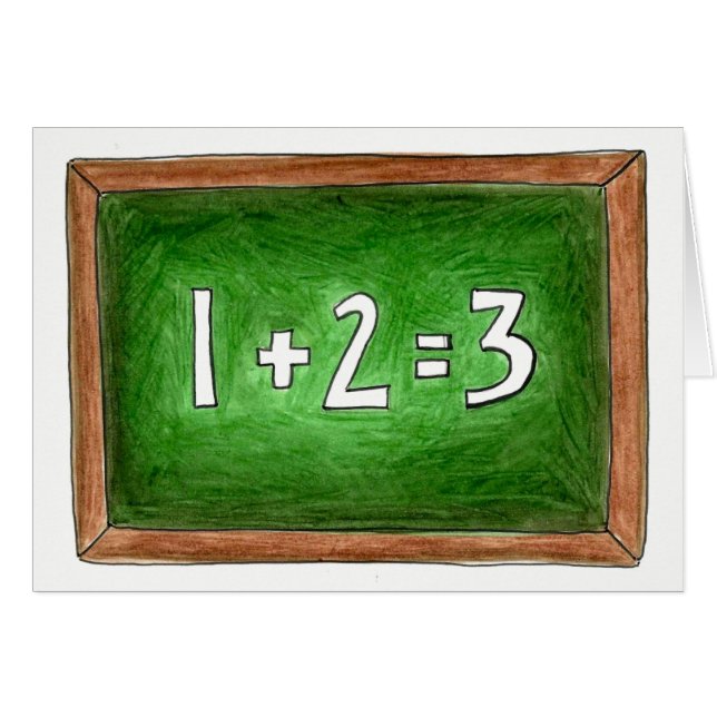 Math Enseignant Ardoise Chalkboard École (Devant horizontal)